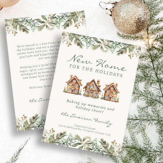 ジンガーブレッドホームホリデーカード シーズンカード