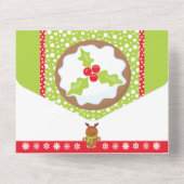 ジンガーブレッドボーイクリスマスプリンのクッキーレシピ オールインワン招待状 (裏面)