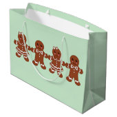 ジンガーブレッドボーイズガールズクリスマス抱き枕 ラージペーパーバッグ (裏面アングル)