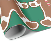 ジンガーブレッドボーイズホリデーワッピング紙 ラッピングペーパー (ロールコーナー)