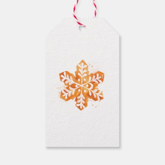 ジンガーブレッドボーイ赤ちゃんシャワーメッセージカード ギフトタグ (裏面)