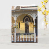 ジンガーブレッドポーチグロー – Martha's Vineyard カード (黄色い花)