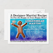 ジンガーブレッドマルティーニレシピはがき ポストカード (正面/裏面)