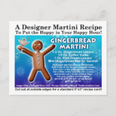 ジンガーブレッドマルティーニレシピはがき ポストカード (正面)