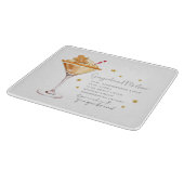 ジンガーブレッドマルティーニレシピホワイトクリスマスエレガント カッティングボード (角)