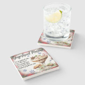 ジンガーブレッドマルティーニレシピマーブルコースター ストーンコースター (横)