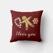 ジンガーブレッドマンラブ装飾用クッション クッション (裏面)