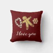 ジンガーブレッドマンラブ装飾用クッション クッション (正面)