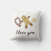 ジンガーブレッドマンラブ装飾用クッション クッション (正面)