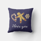 ジンガーブレッドマンラブ装飾用クッション クッション (裏面)