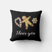 ジンガーブレッドマンラブ装飾用クッション クッション (正面)