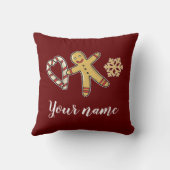 ジンガーブレッドマンラブ装飾用クッション クッション (裏面)