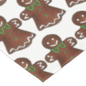 ジンガーブレッドレディークリスマスクッキーホリデーベーキング テーブルクロス (アングル)