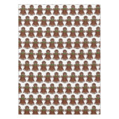 ジンガーブレッドレディークリスマスクッキーホリデーベーキング テーブルクロス (正面)