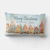 ジンガーブレッドロウハウズクリスマス ランバークッション (裏面)