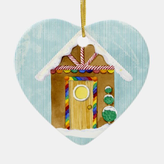 ジンガーブレッドヴィレッジコテージンピープルオーナメント セラミックオーナメント (正面)