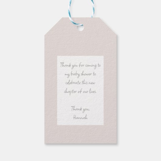 ジンガーブレッドヴィレッジモノグラムの ギフトタグ (裏面)