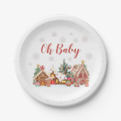 ジンガーブレッドヴィレッジ紙プレート ペーパープレート (正面)