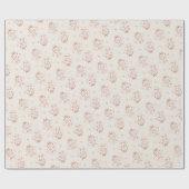 ジンガーブレッミニマルドニュートラルクリスマスホリデー ラッピングペーパー (フラット)