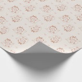 ジンガーブレッミニマルドニュートラルクリスマスホリデー ラッピングペーパー (角)