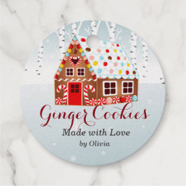 ジンガーブレッ焼いたクメッセージカード フェイバータグ