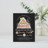 ジンガーブレッ飾ドハウスズパーティーフェスティバルホリデー ポストカード (スタンド正面)