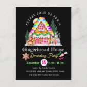 ジンガーブレッ飾ドハウスズパーティーフェスティバルホリデー ポストカード (正面)