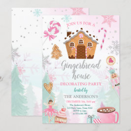 ジンガーブレッ飾ドハウスズパーティー招待状クッキー 招待状