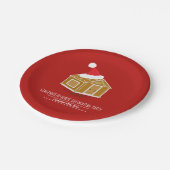 ジンガーブレッ飾ドハウスズパーティー紙プレート ペーパープレート (アングル)