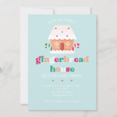 ジンガーブレッ飾ドハウスパーティの招待状 招待状 (正面)