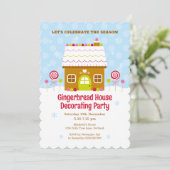 ジンガーブレッ飾ドハウスパーティの招待状 招待状 (スタンド正面)