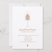 ジンガーブレッ飾ドハウスパーティの招待状 招待状 (正面)