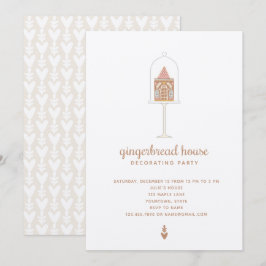 ジンガーブレッ飾ドハウスパーティの招待状 招待状