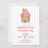ジンガーブレッ飾ドハウスパーティの招待状 招待状 (正面)