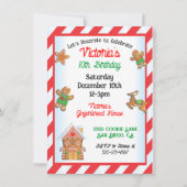 ジンガーブレッ飾ドハウスパーティの招待状 招待状 (裏面)