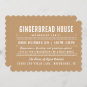 ジンガーブレッ飾ドハウスパーティの招待状 招待状 (正面/裏面)