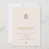 ジンガーブレッ飾ドハウスパーティの招待状 招待状 (正面)