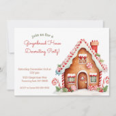 ジンガーブレッ飾ドハウスパーティの招待状 招待状 (正面)