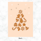 ジンガーブレッ飾ドハウスパーティーブラウン 招待状