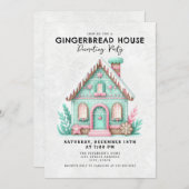ジンガーブレッ飾ドハウスパーティー 招待状 (正面/裏面)