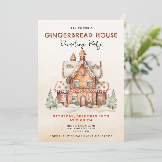 ジンガーブレッ飾ドハウスパーティー 招待状 (スタンド正面)