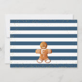 ジンガー飾ブレッドの誕生日写真 招待状 (裏面)