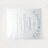 ジンガ名門私立校風のムモノグラム卒業写真の背景 タペストリー (正面(横))