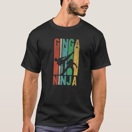 ジンガ忍者カポエリアFor A Capoeirista Tシャツ (正面)