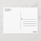 ジンガ素朴ムサンフラワーズブライダルシャワー招待 ポストカード (裏面)