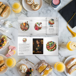 ジンガ素朴ム&グリルテーマBBQ卒業 三つ折り招待状