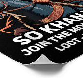 ジンギスカンおもしろい引用文モンゴおもしろいリア史 ポスター (角)