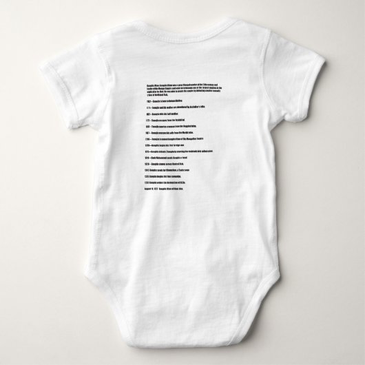 ジンギスカンワールドツアー ベビーボディスーツ (裏面)