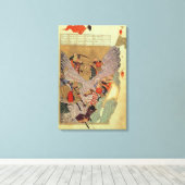 ジンギスカン(c.1162-1227)で戦っ中国のている キャンバスプリント (インサイチュ (ウッドフロア))