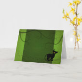 ジンクスは挨拶状を散歩します カード (黄色い花)